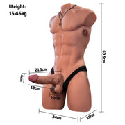 Henry Torso Uomo 15.5 kg con Pene Vibrante a Spinta e App – immagine 8