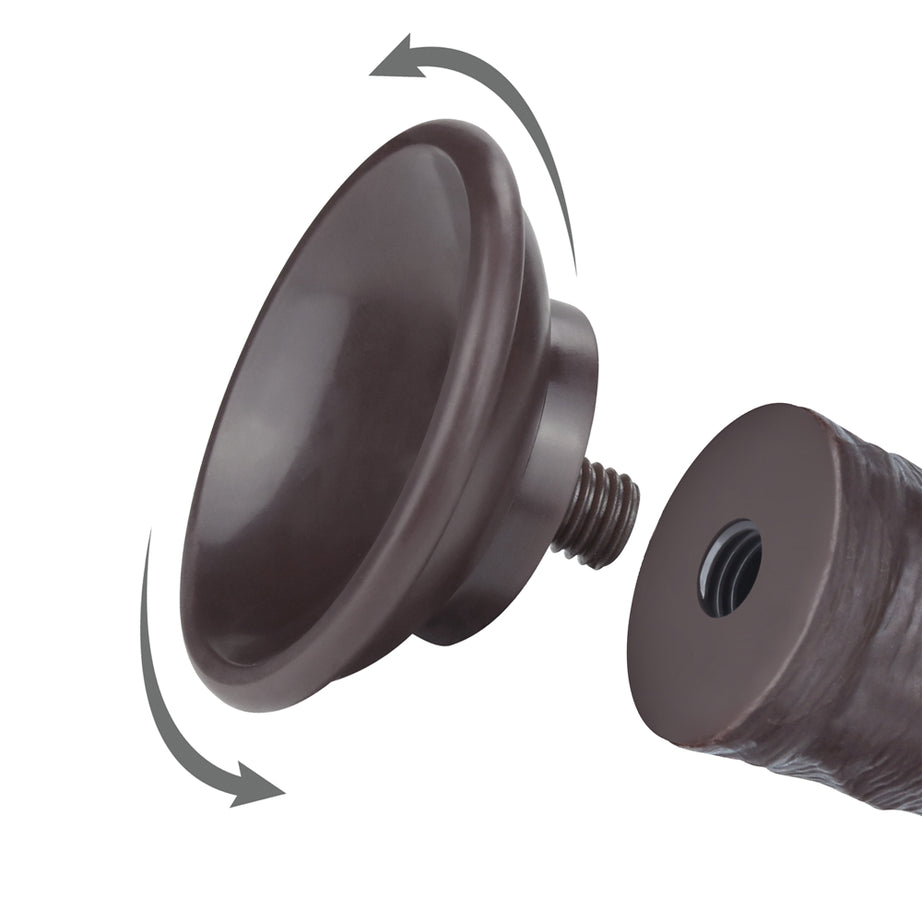 8″ Sliding Skin Dual Layer Dong Black II