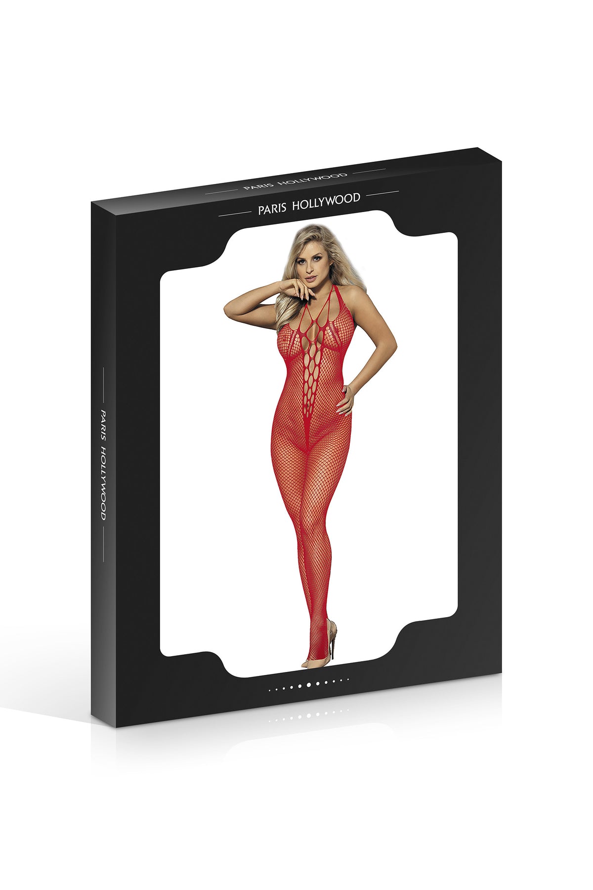 Tuta H3126 Paris Hollywood – Catsuit in Rete Rossa, foto 4