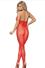 Tuta H3126 Paris Hollywood – Catsuit in Rete Rossa, foto 2
