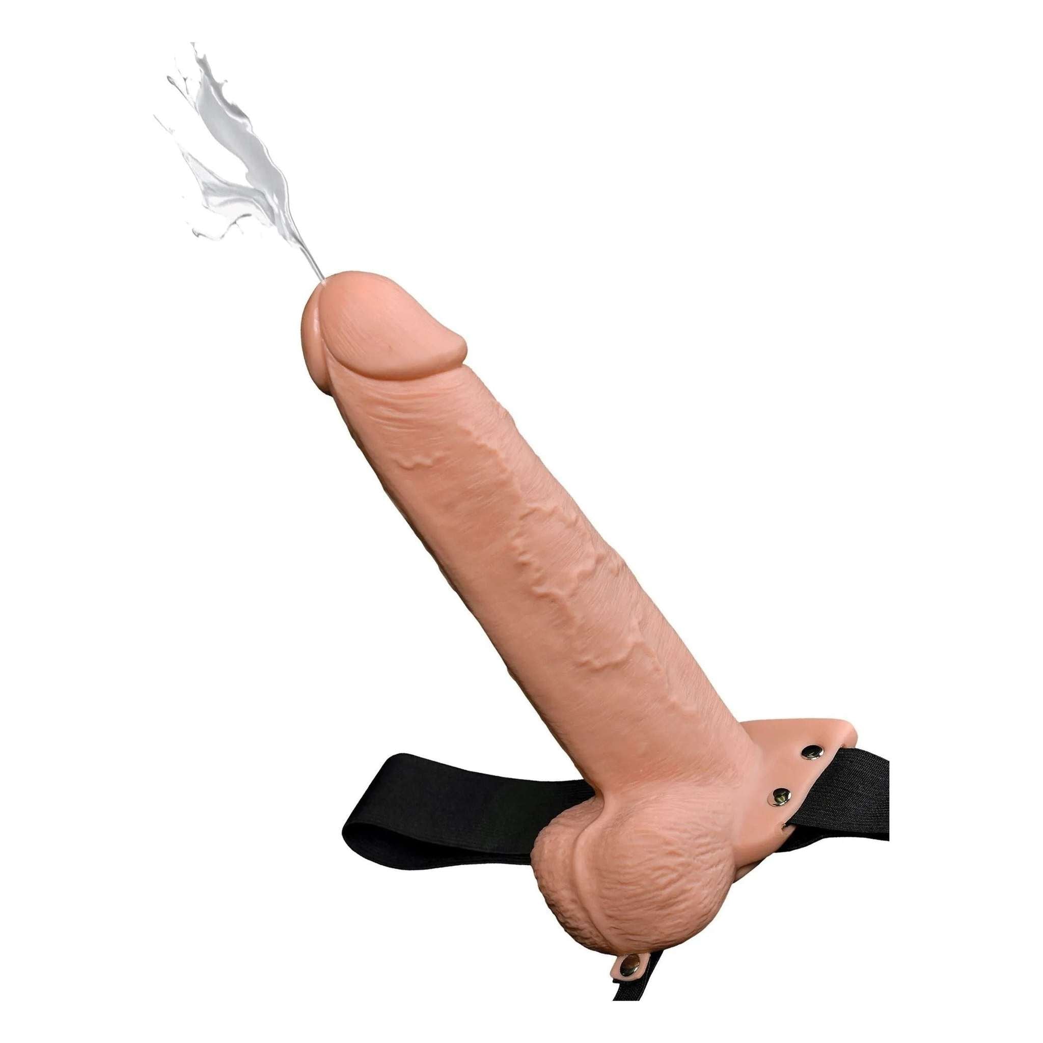 9'' Squirting Hollow Strap-On