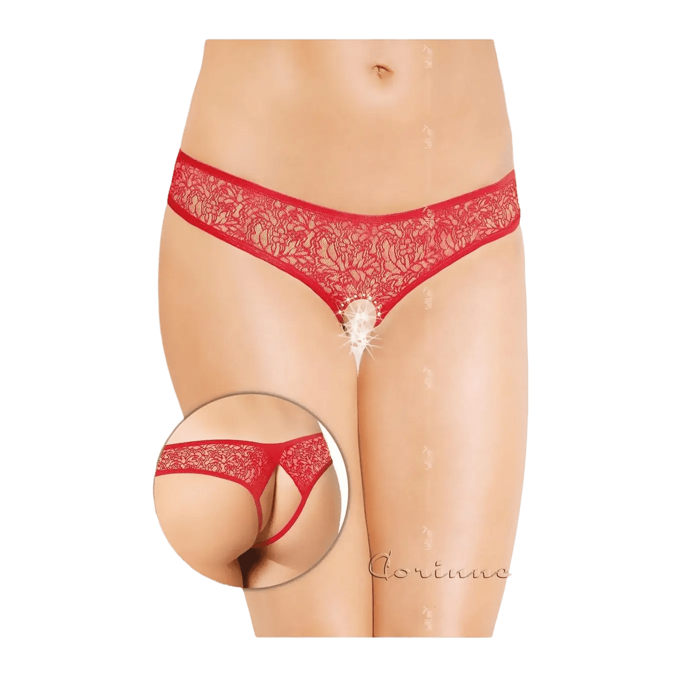 G-String Rosso con Apertura Inguinale Taglia M/L SoftLine