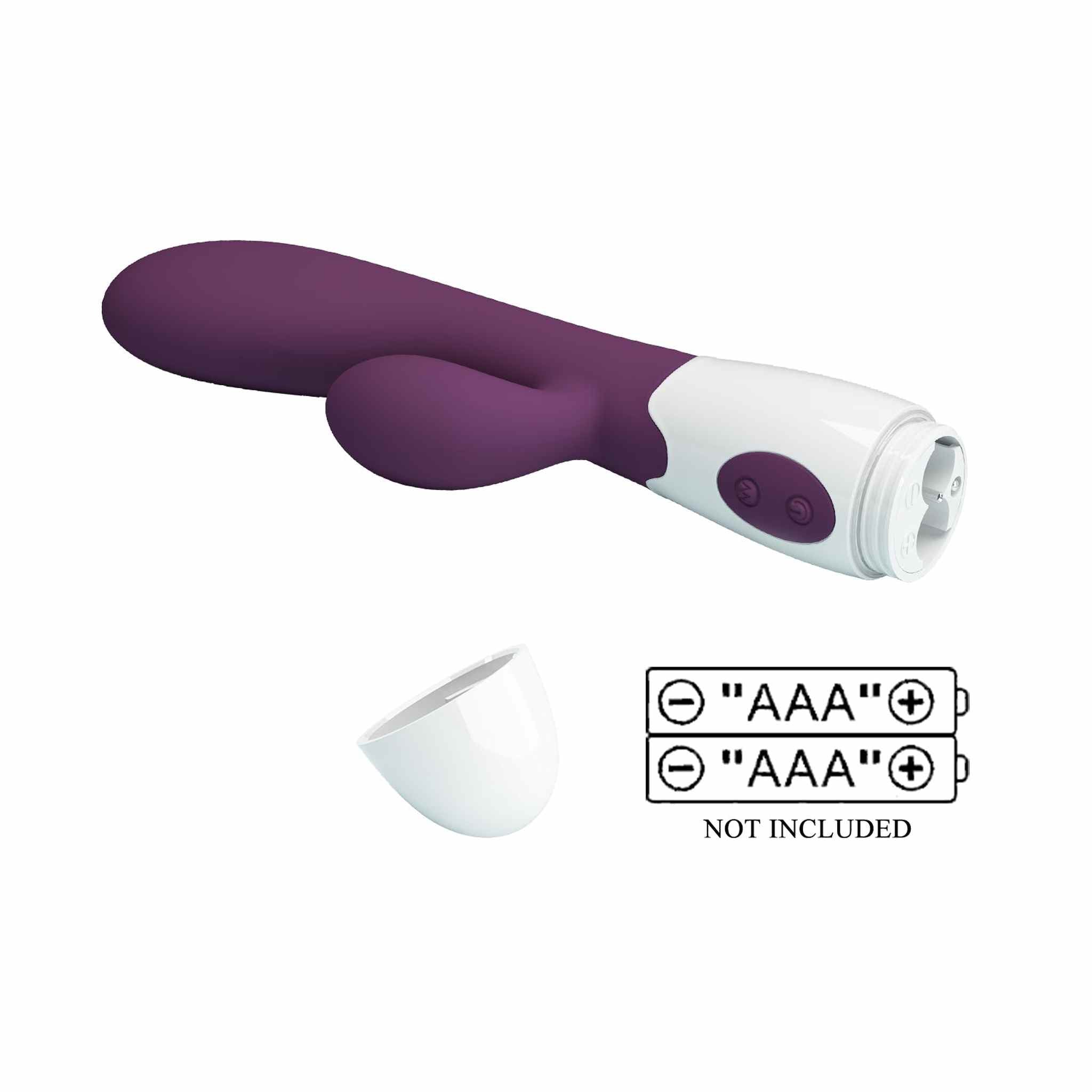 Alvis Vibratore Rabbit da 30 modalità di vibrazione - Silicone Medicale, Viola