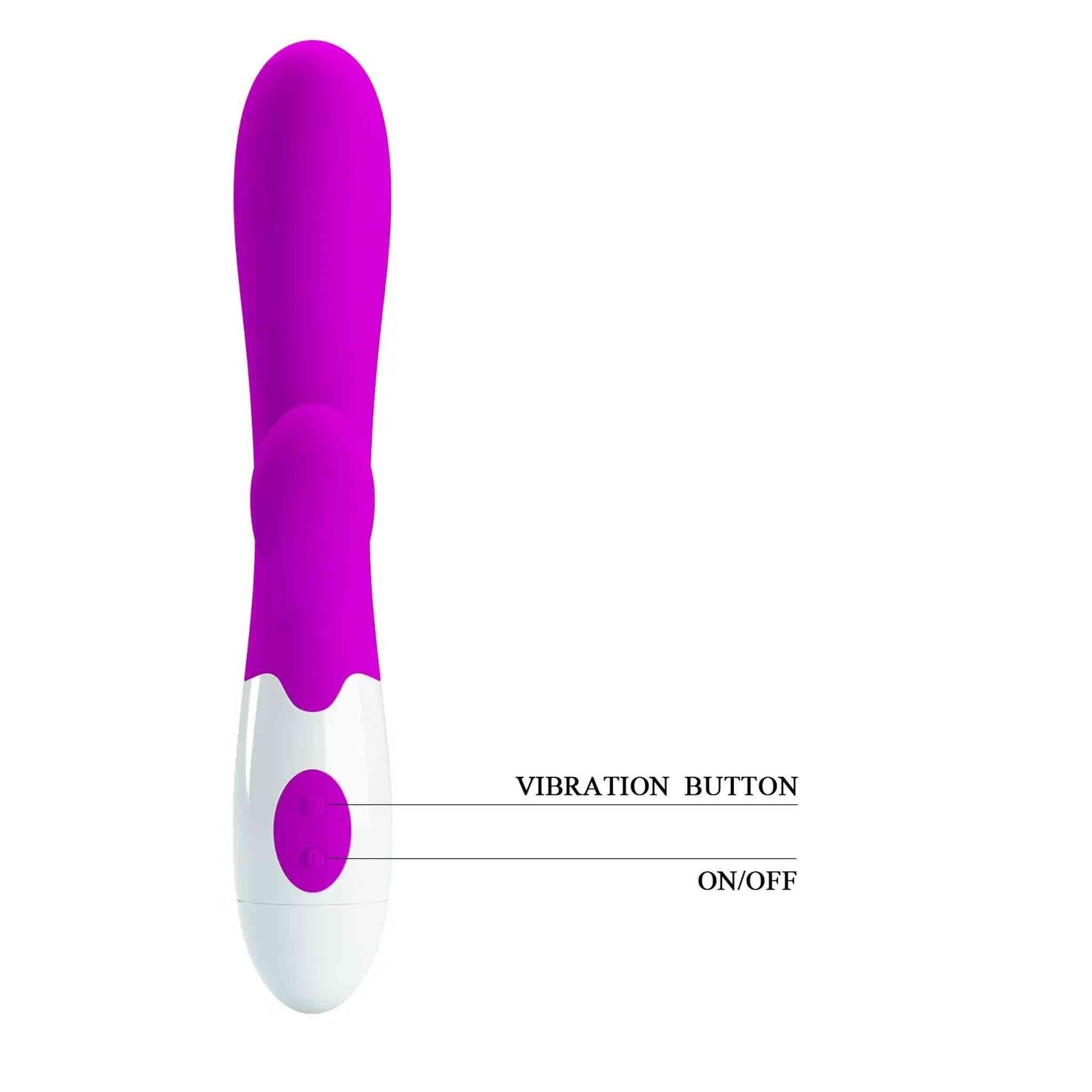Alvis Vibratore Rabbit da 30 modalità di vibrazione - Silicone Medicale, Viola