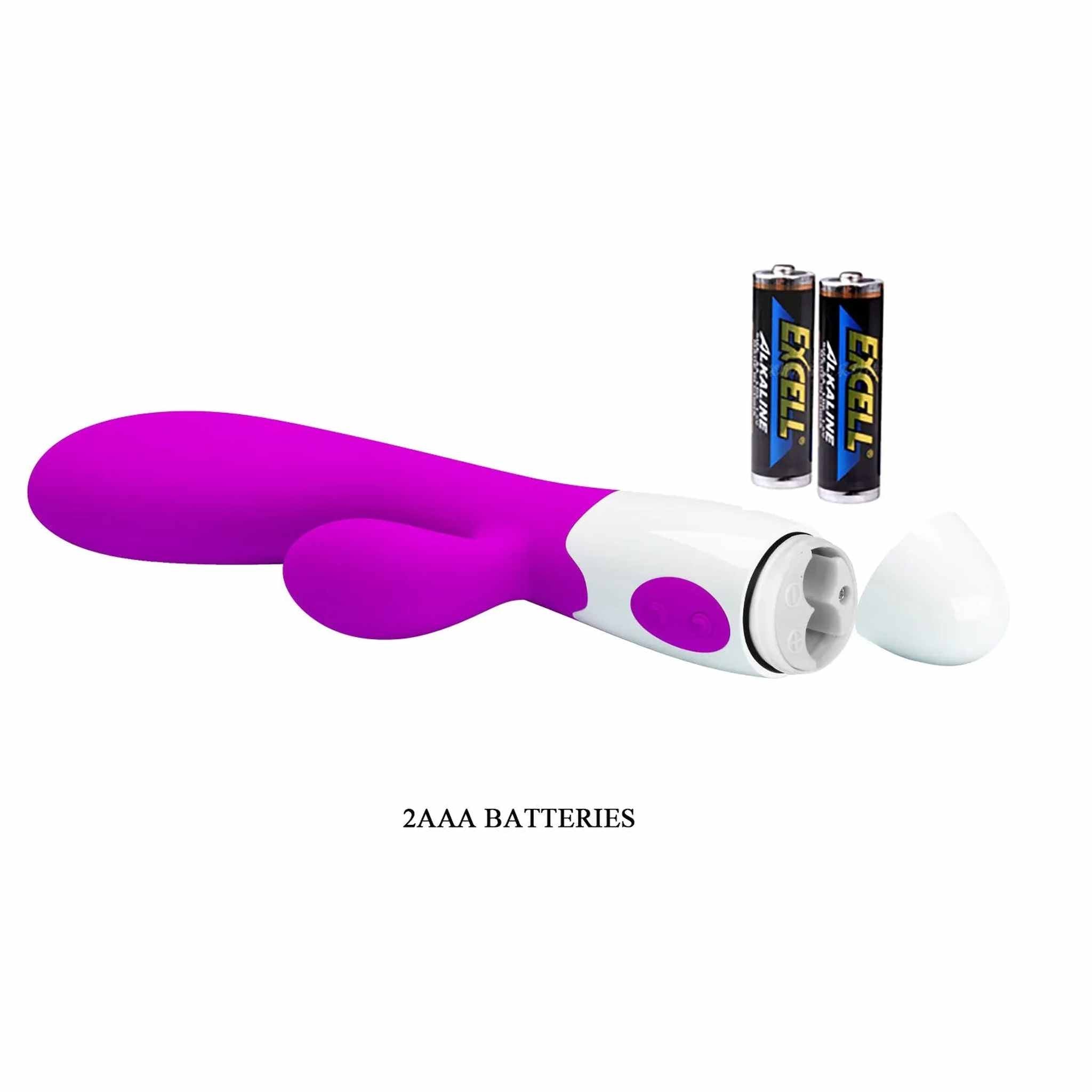 Alvis Vibratore Rabbit da 30 modalità di vibrazione - Silicone Medicale, Viola