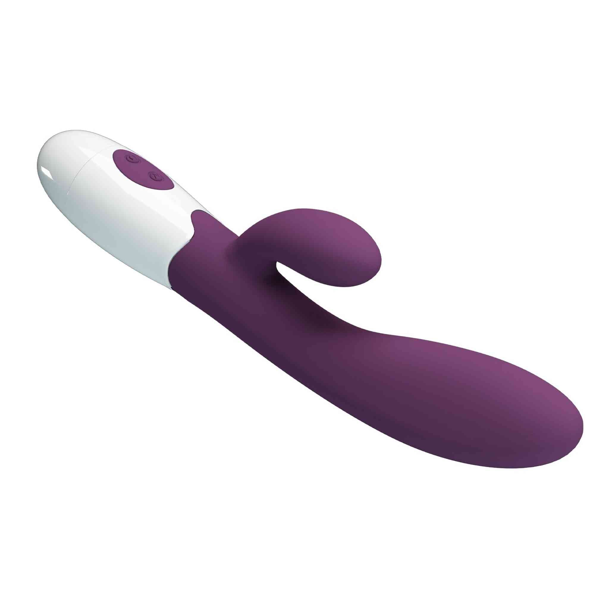 Alvis Vibratore Rabbit da 30 modalità di vibrazione - Silicone Medicale, Viola