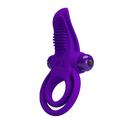Double Ring for Penis and Testicles with Vibrating Tongue for the Clitoris