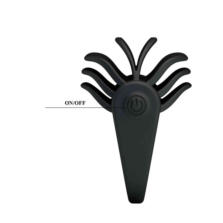 Phallic Ring with Vibrating Petals for Clitoral Stimulation
