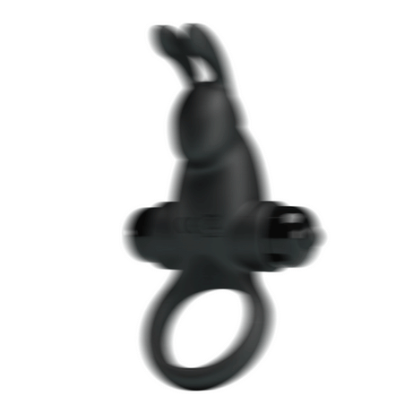Anillo de conejo vibrante con estimulador del clítoris - silicona, 10 modos de vibración