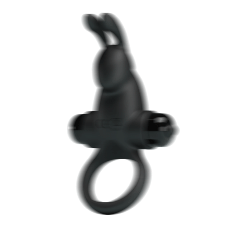 Anillo de conejo vibrante con estimulador del clítoris - silicona, 10 modos de vibración