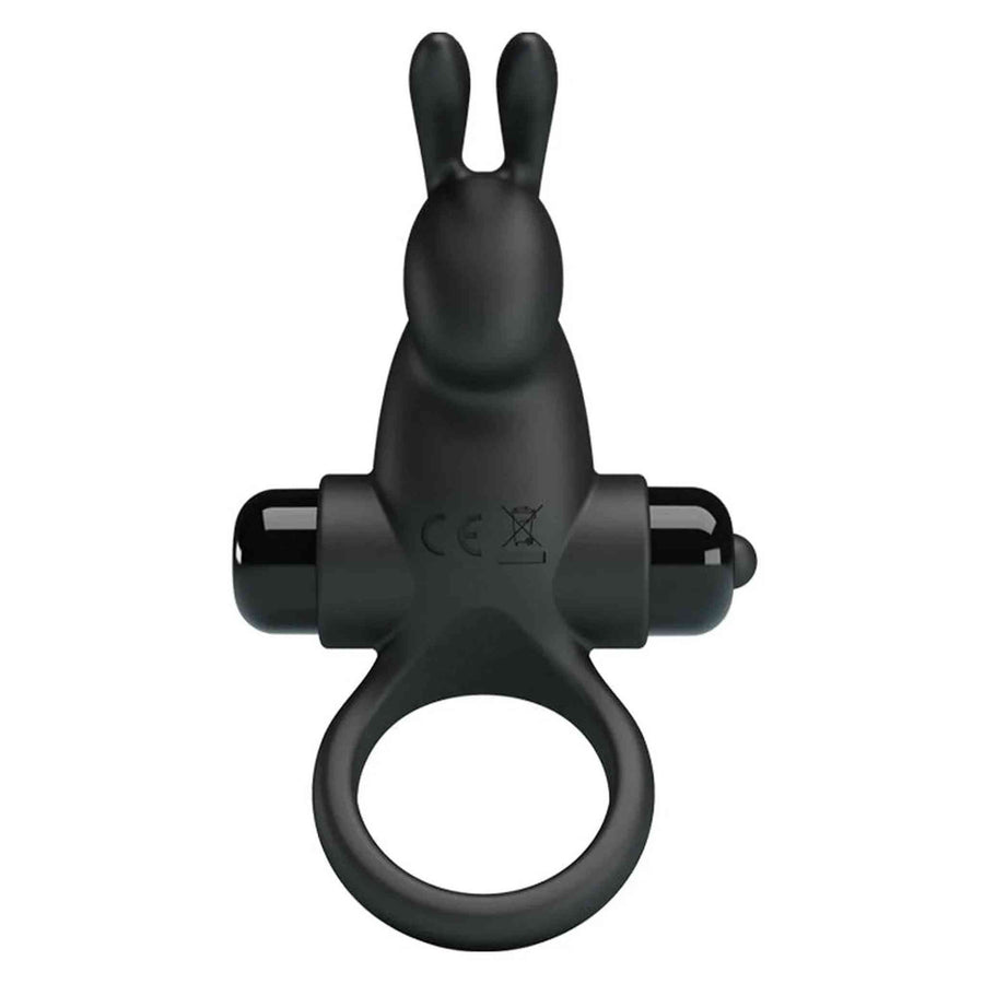 Vibrating Rabbit Ring with clitoral stimulator - Silicone, 10 vibration modes