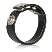 Anello in Pelle a Ciappe Regolabili - Nero