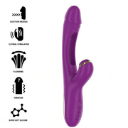 Ateneo Vibratore Rabbit con Succhiaclitoride e Lingua Vibrante