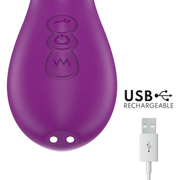 Ateneo Vibratore Rabbit con Succhiaclitoride e Lingua Vibrante