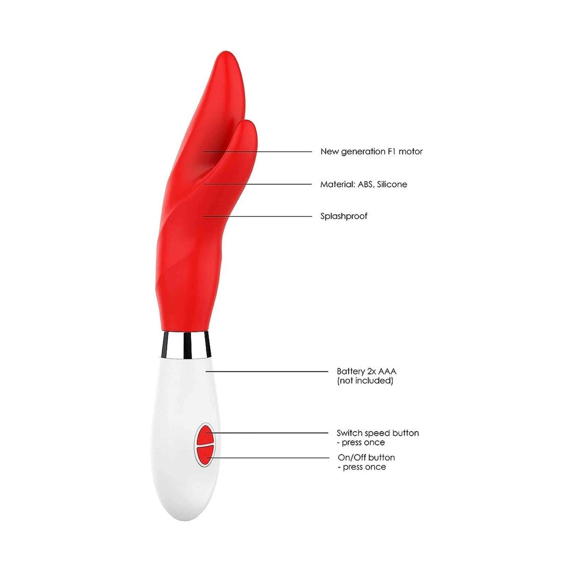Athos - Ultra Soft Silicone - 10 Speeds - Red