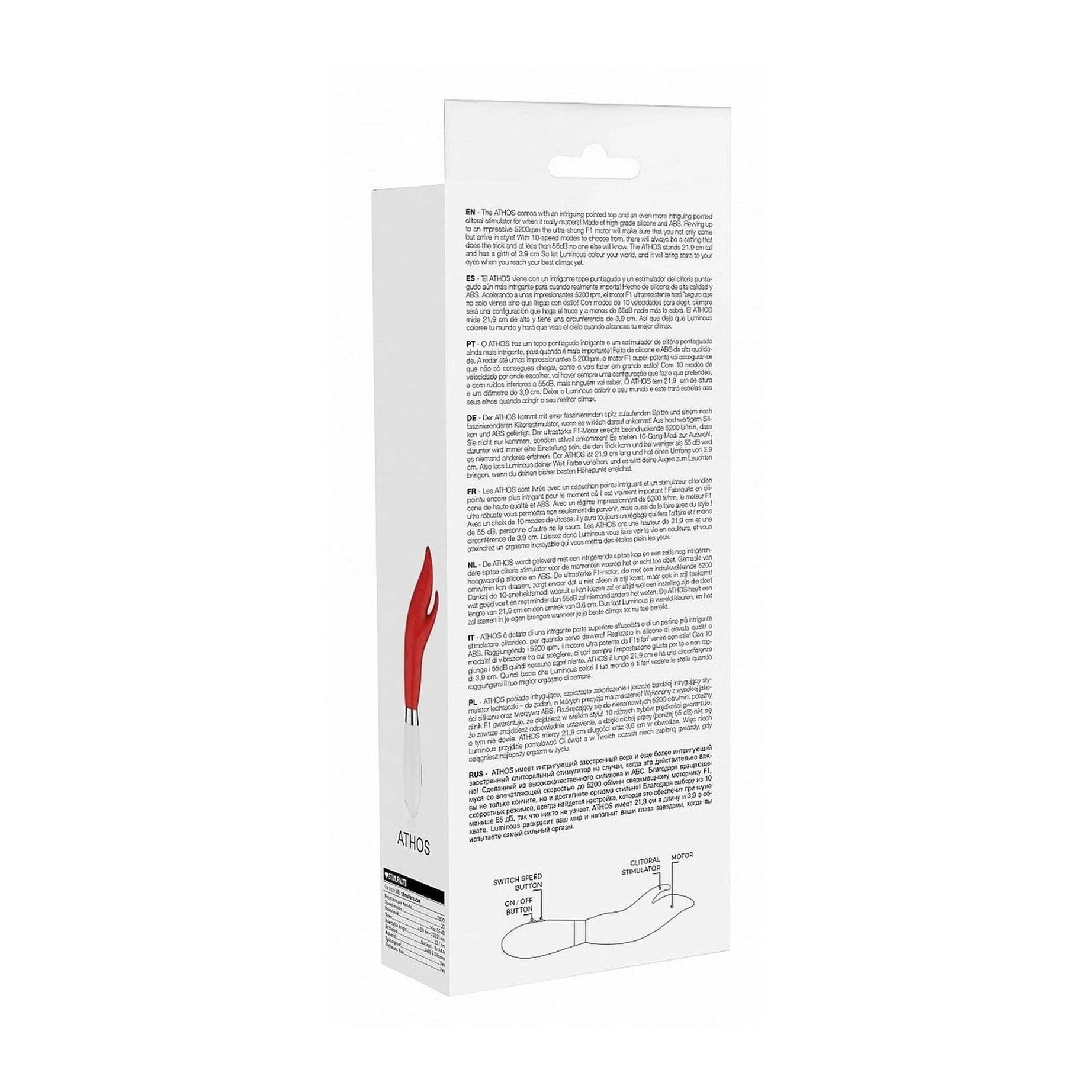 Athos - Ultra Soft Silicone - 10 Speeds - Red