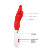 Athos Vibratore Rabbit Rosso