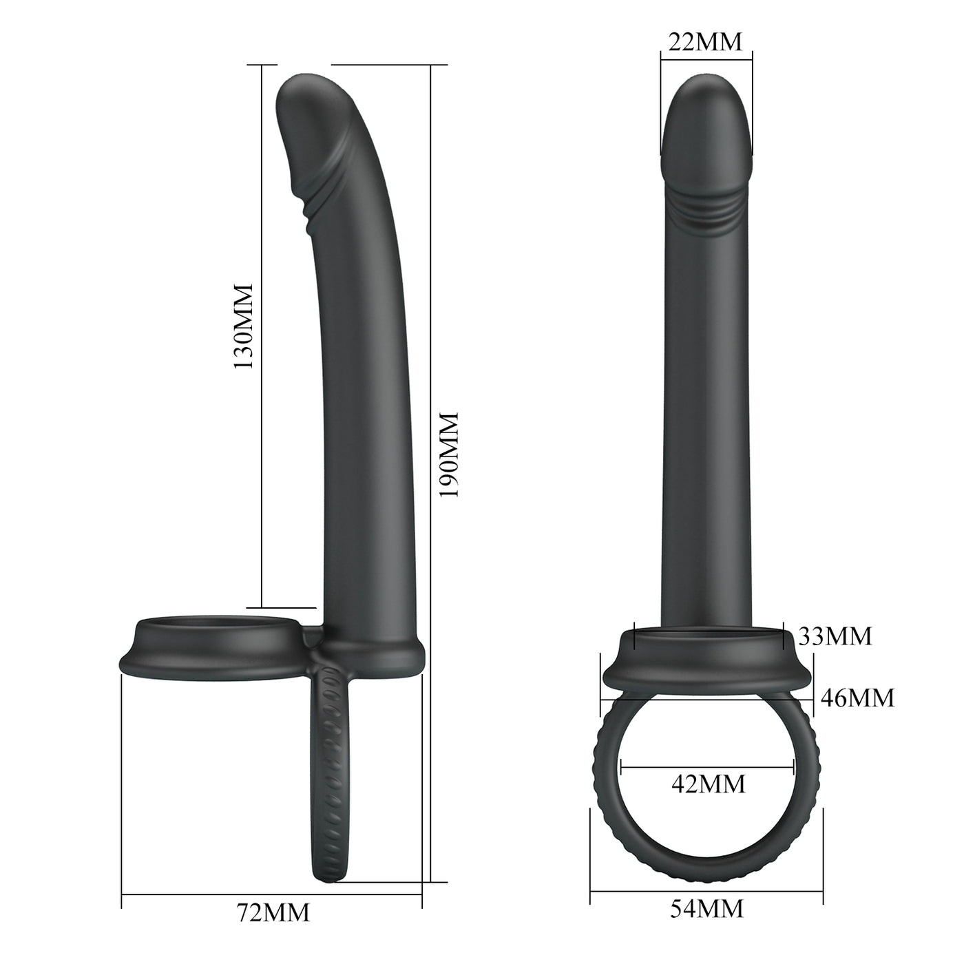 Moses Dildo D'Aggancio con Doppio Sostegno