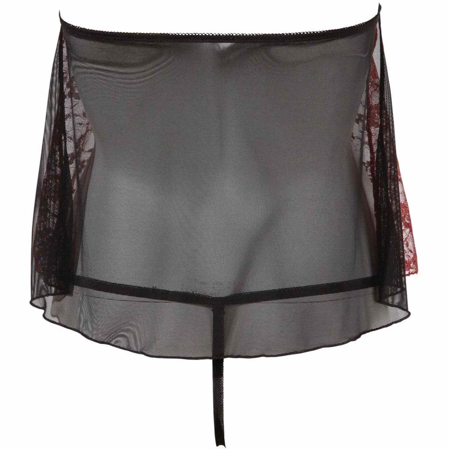 Babydoll Bordeaux Con Apertura Inguinale e Sui Seni