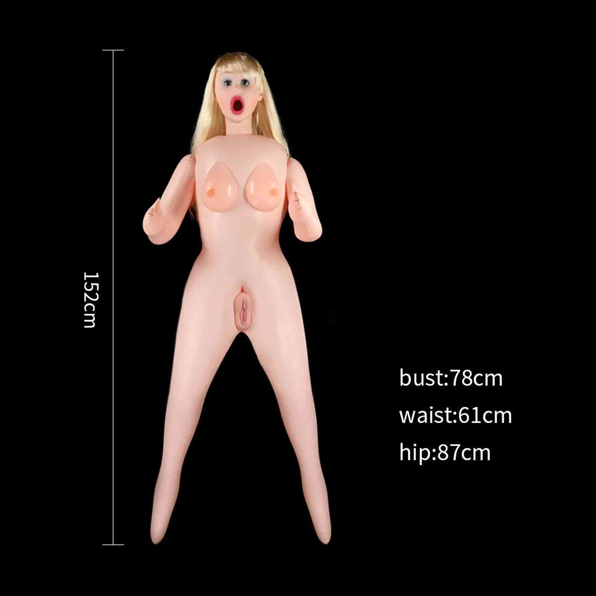 Bambola Bionda Super Realistica con Volto in 3d, Parrucca, Seni Morbidi e Ano e Vagina in Silicone