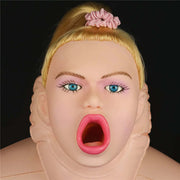 Bambola BiondaHorny Cowgirl Doll - Volto in 3D, Capelli e Inserti Super Realistici in Silicone