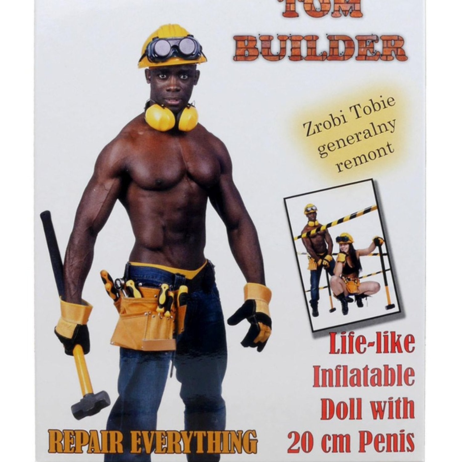 Bambolo Gonfiabile Nero Builder Doll