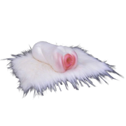 Masturbatore maschile cane beaver silicone liquido base pelliccia vista laterale apertura rosa