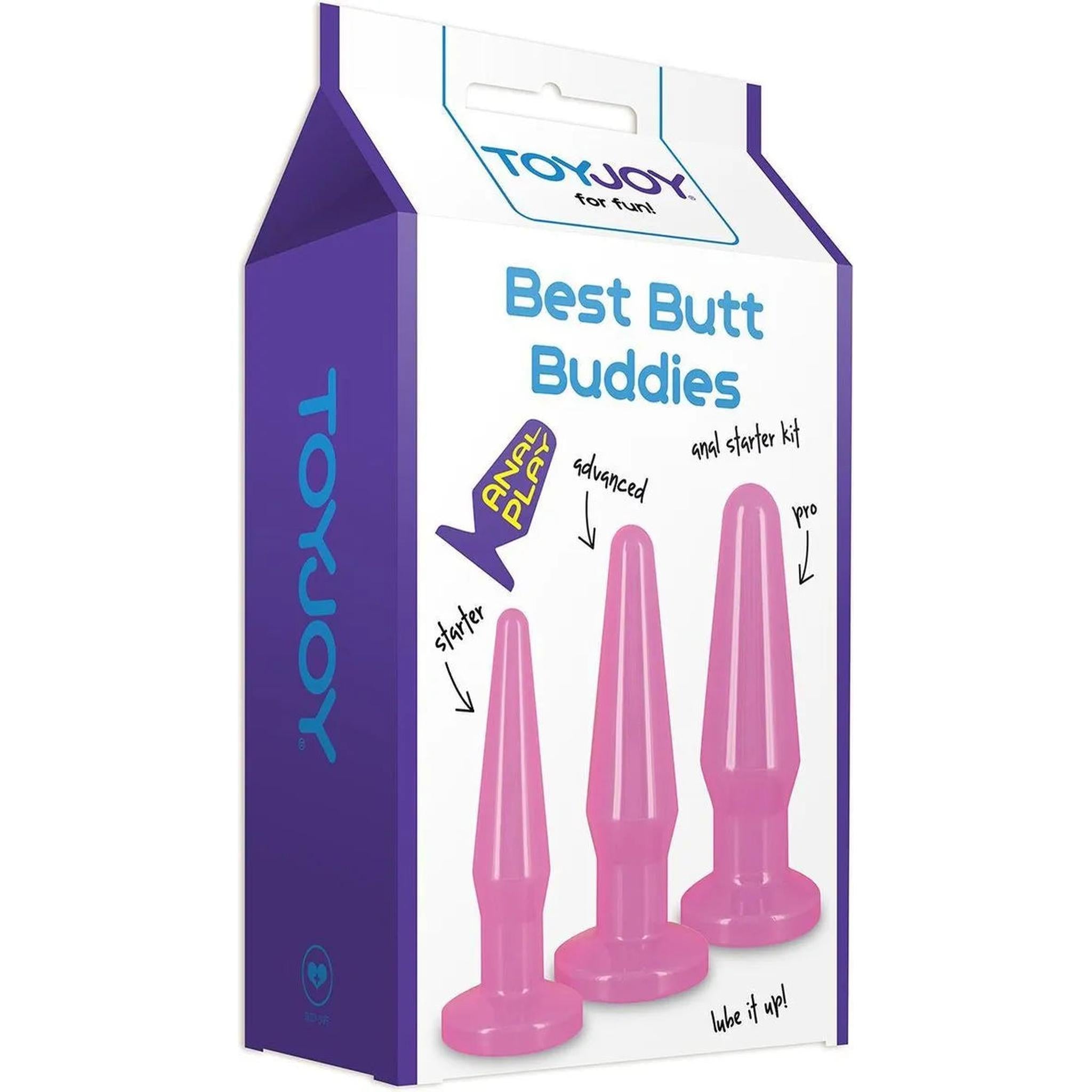 Best Butt Buddies Pink - Seti di 3 plug anali di graduale dimensione