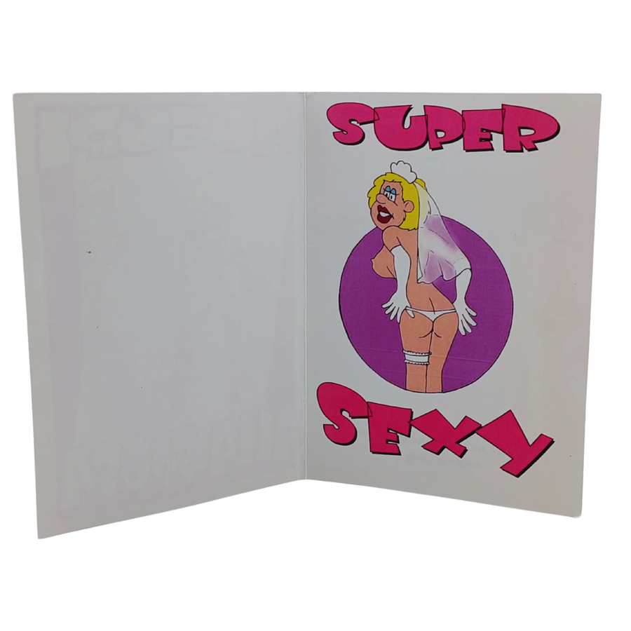 Grußkarte „Alles Gute zum Geburtstag der Braut...Super sexy“