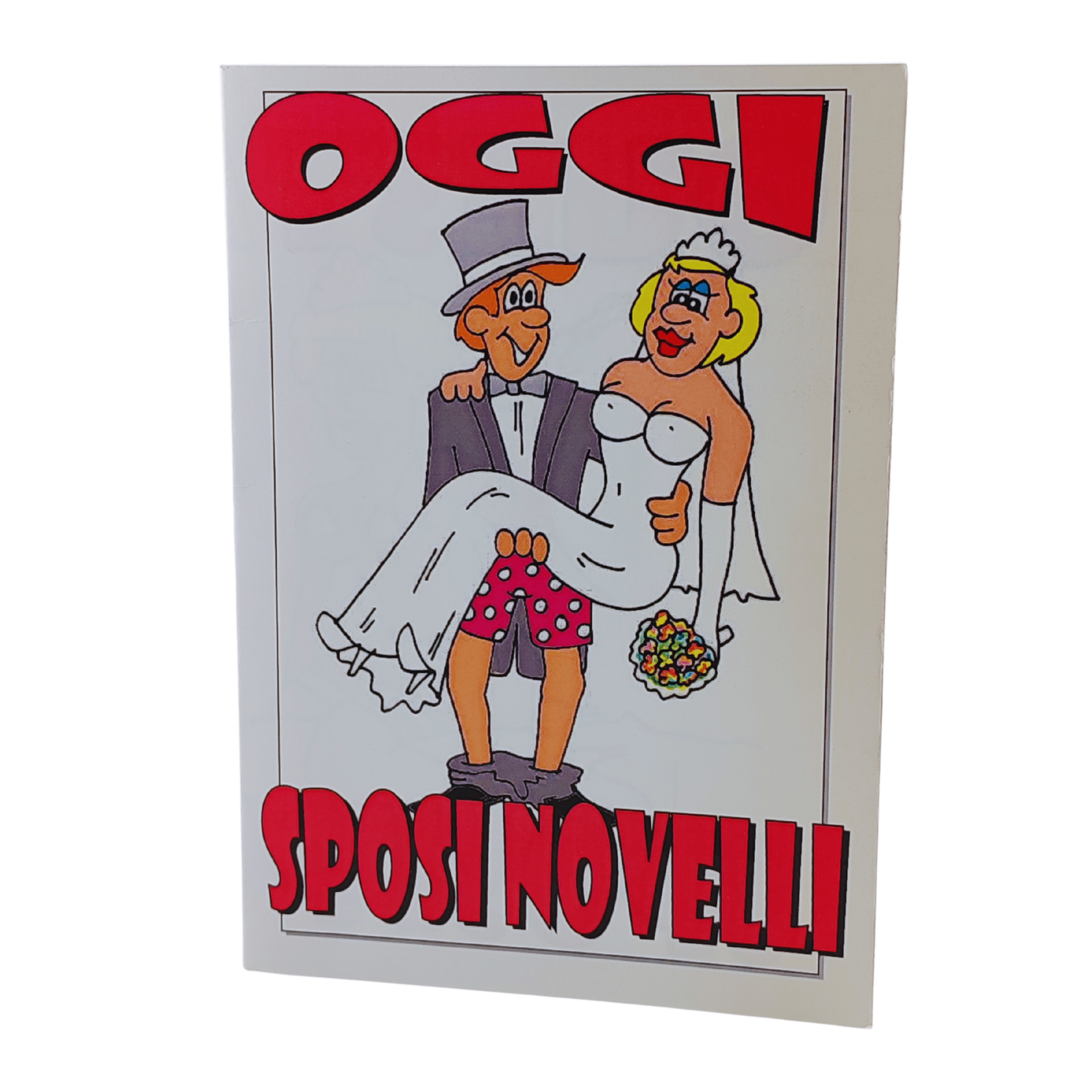 Biglietto d'auguri ''Oggi sposi novelli, questa sera sposi porcelli'' - GoEstasy