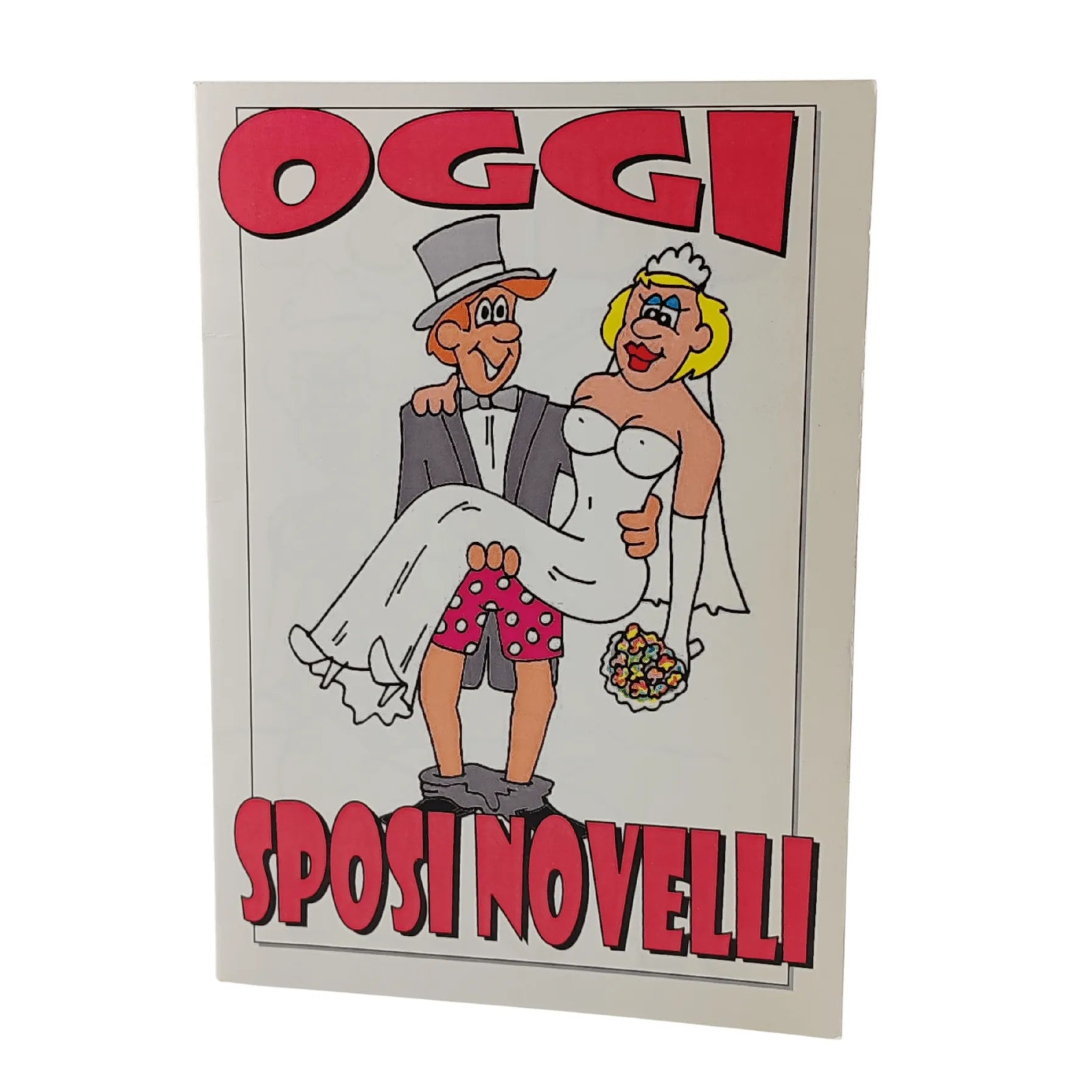 Biglietto d'auguri ''Oggi sposi novelli, questa sera sposi porcelli'' - Small