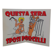 Biglietto d'auguri ″Oggi sposi novelli, questa sera sposi porcelli″ - Small