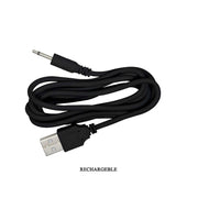 Cavo di ricarica USB nero per vibratore ricaricabile con connettore jack da 3,5 mm