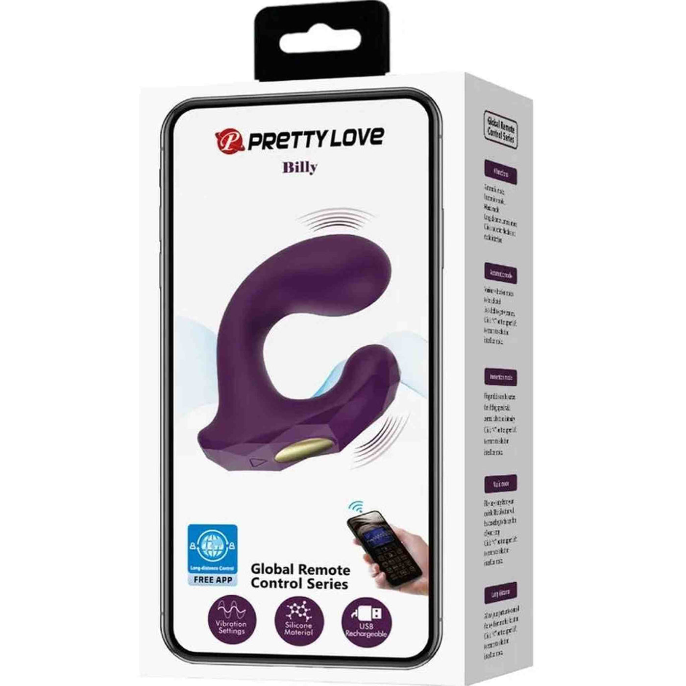 Billy Vibratore Doppio con Comando da APP Mobile