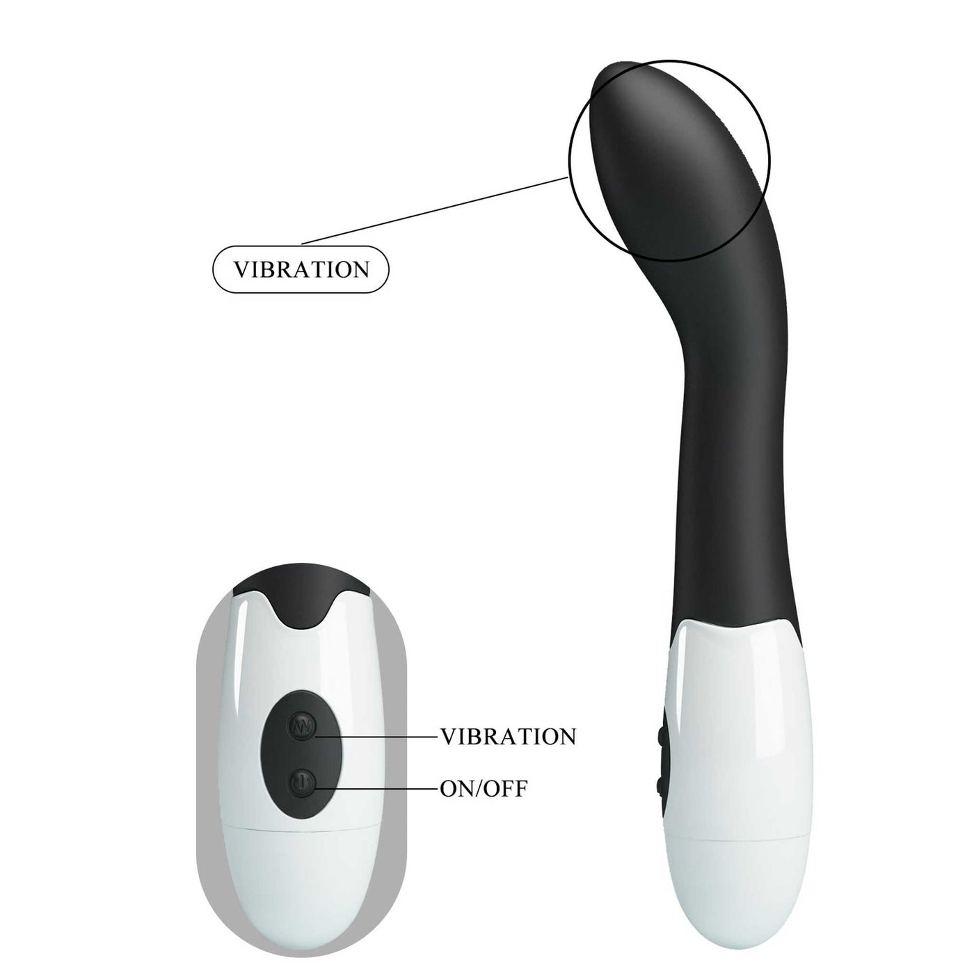 Bishop Vibratore Design Con 30 Vibrazioni Diverse