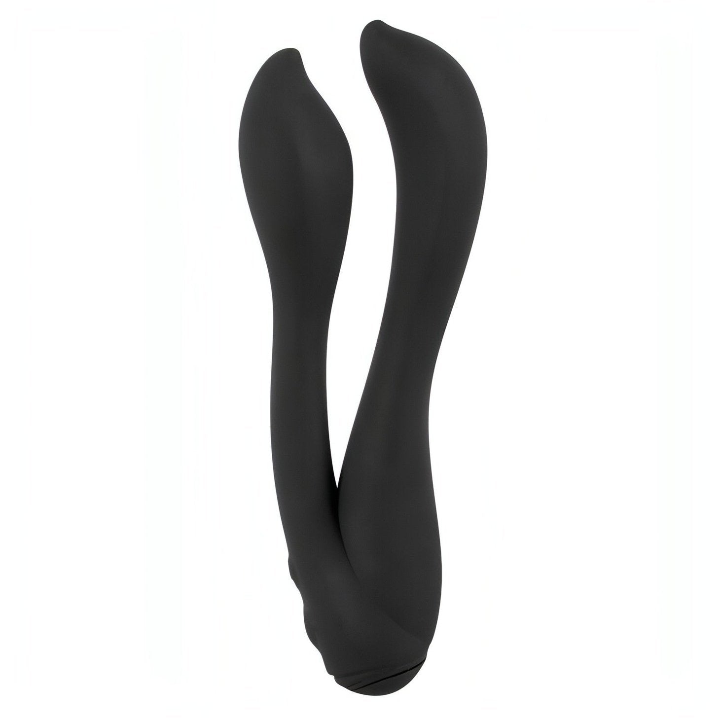 Black Leaf Dual Stimulation Vibrator - Doppio Motore da 7 diversi programmi di vibrazione, Silicone Medicale, Soft Touch & Flexi - GoEstasy