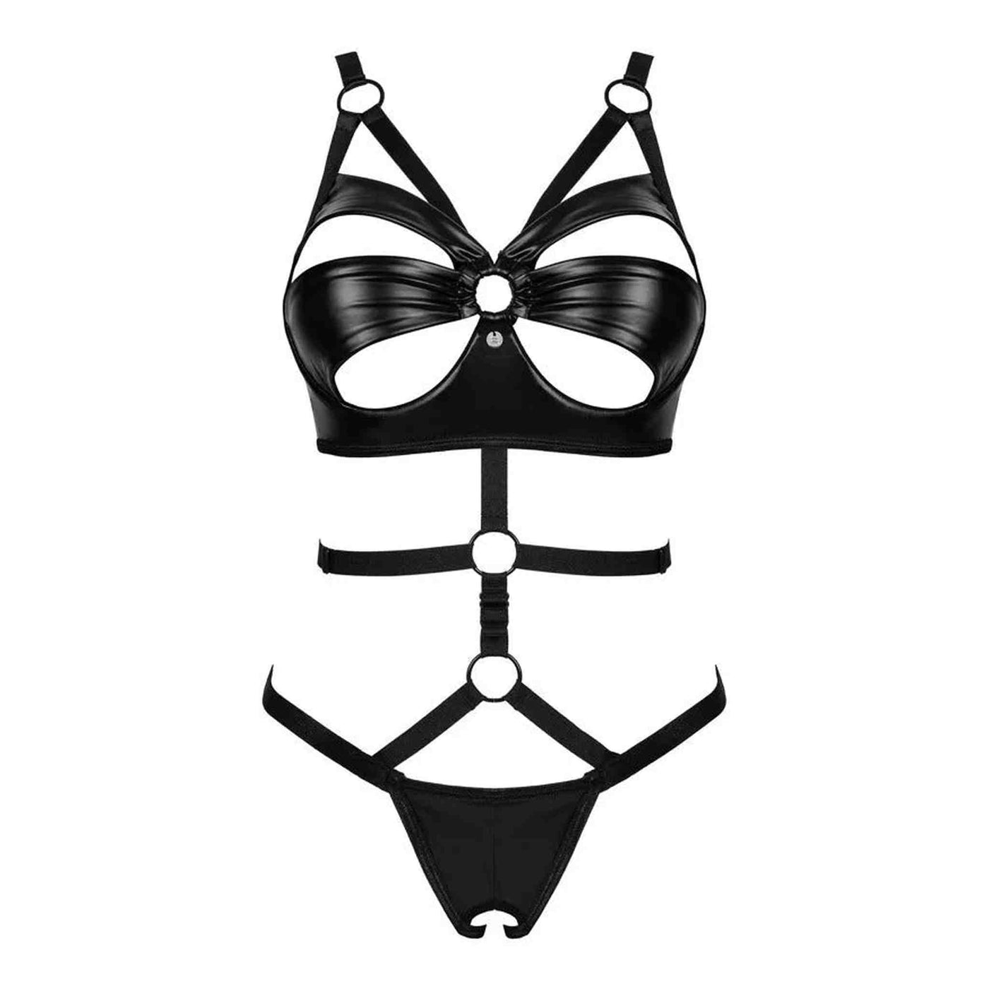 Body Cut-Out in Wetlook con Anelli