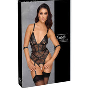 Body Reggicalze in Pizzo con Polsiere