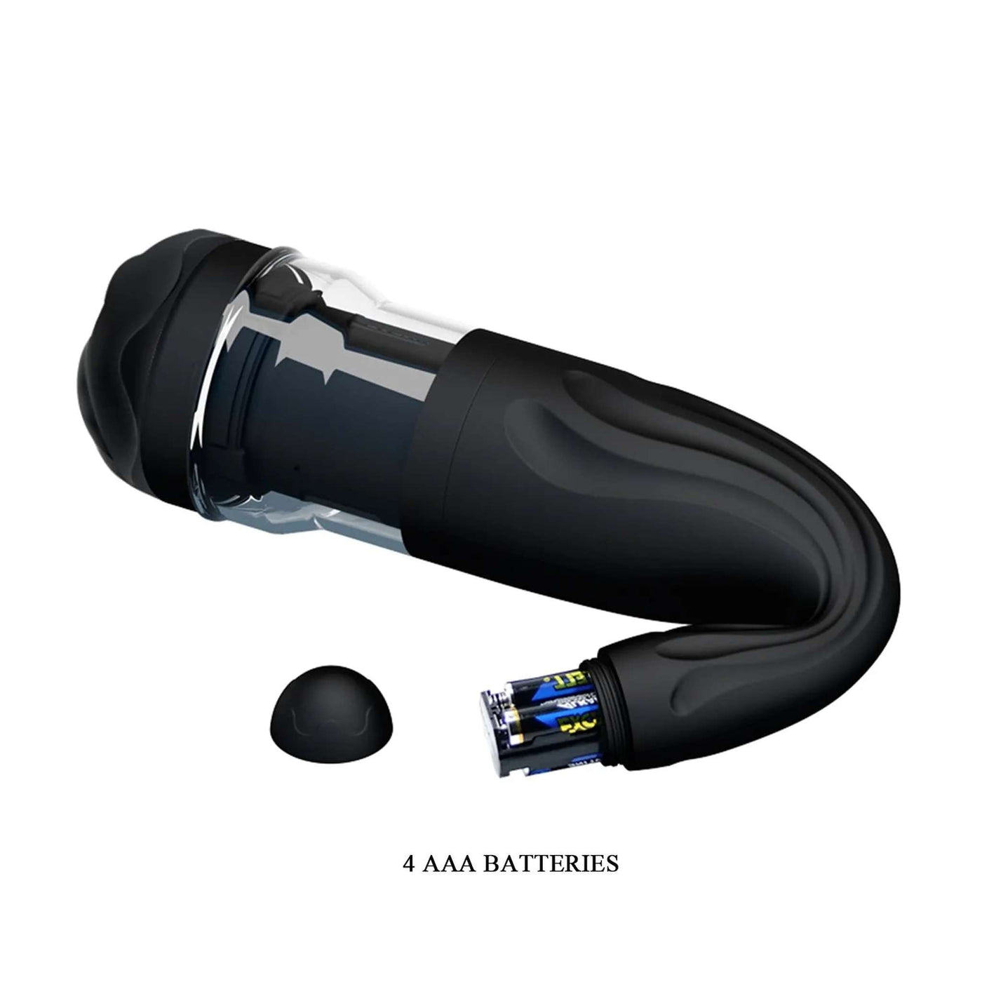 Comparto batterie AAA per masturbatore Breton con copertura nera rimovibile