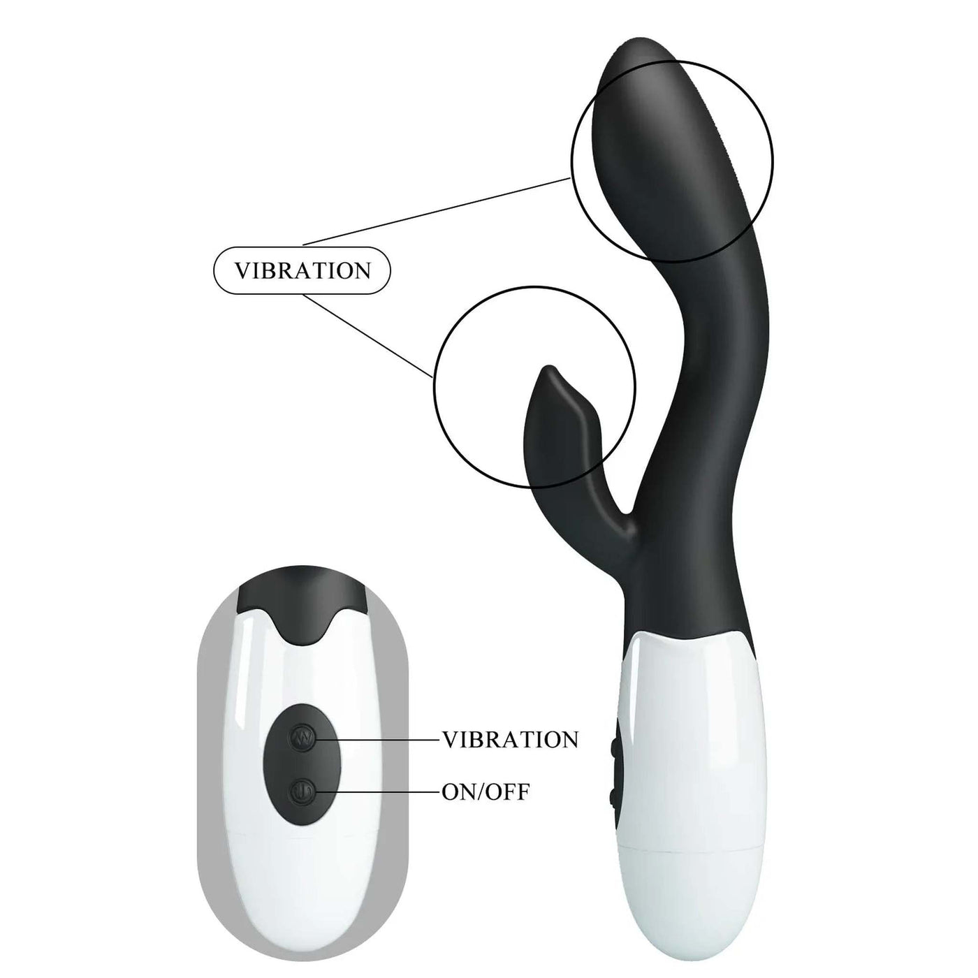 Brighty Vibratore Rabbit con 30 modalità di vibrazione