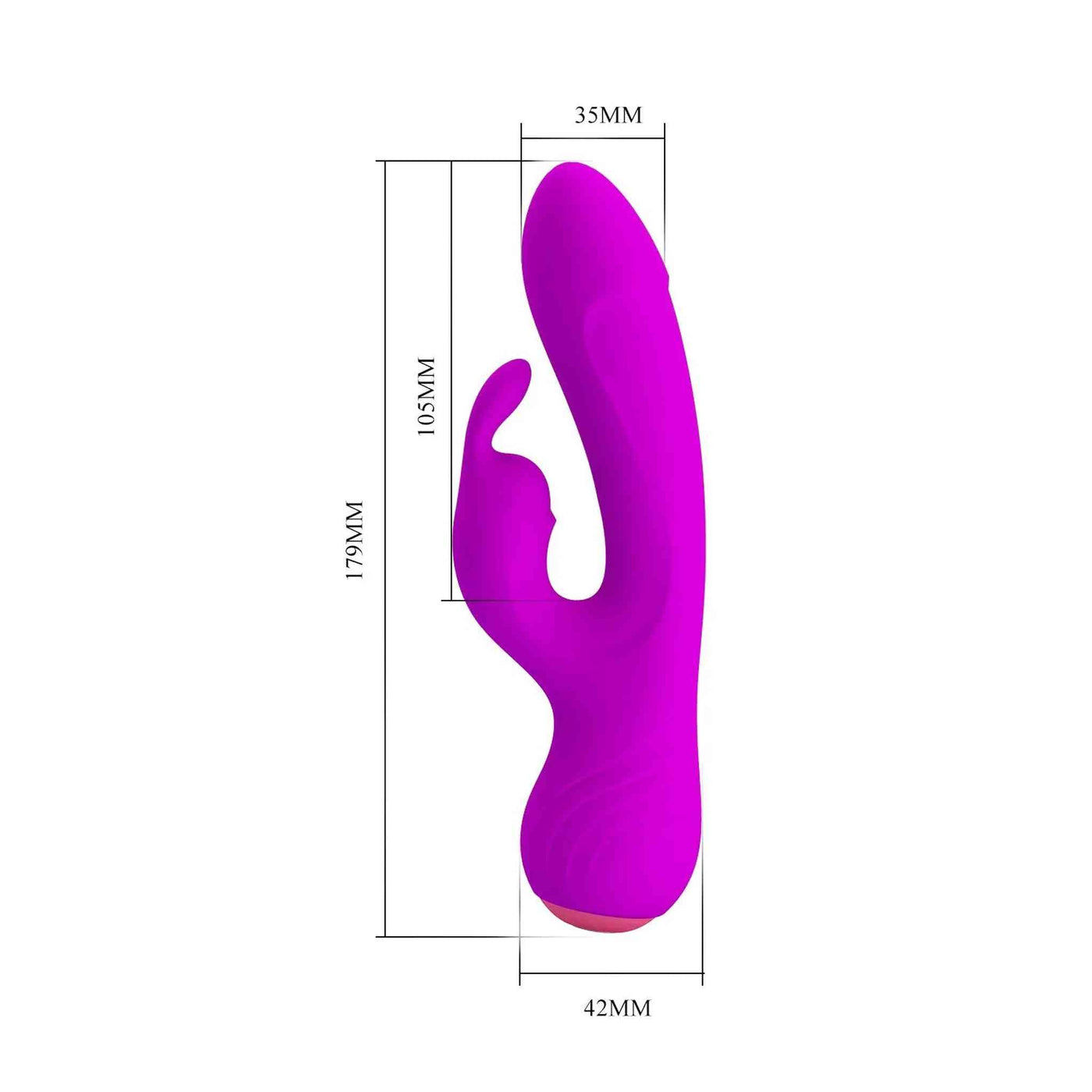 Broderick Vibratore Rabbit in Silicone con 12 modalità di vibrazione