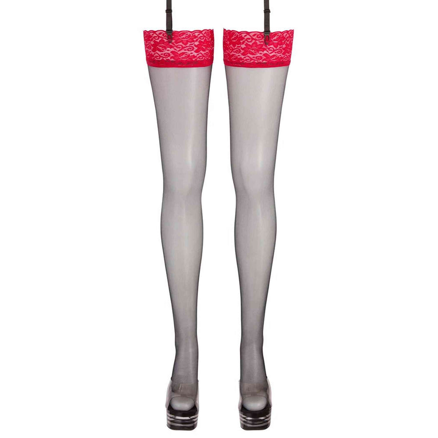Calze con balza rossa e clip