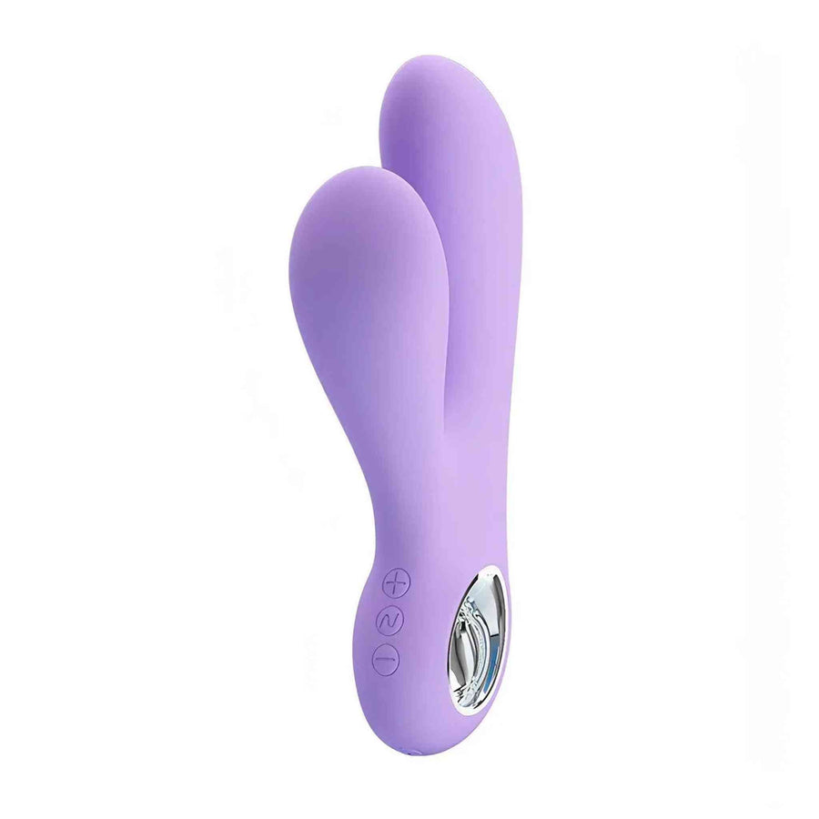 Canrol Silicone Rabbit Vibrator with 7 different vibration modes - Hypoallergenic, Rechargeable, Lilac