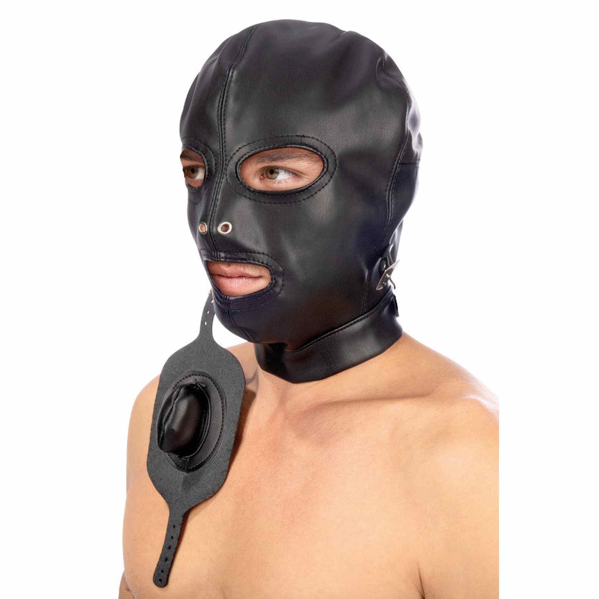 Cappuccio Nero Bocca Removibile