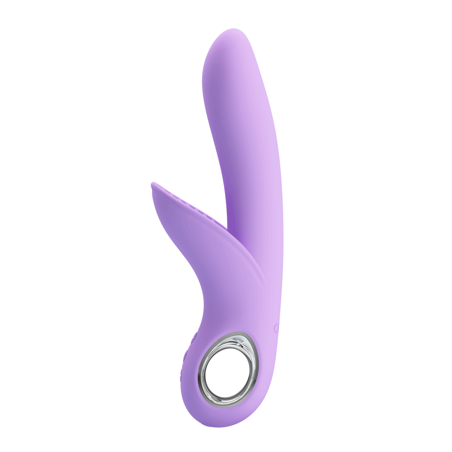 Vibrador de conejo con estimulador vaginal y un anillo de mantenimiento de metal - 7 modos de vibración, recargables