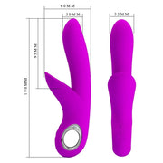 Carol Vibratore Rabbit Con Stimolatore Clitorideo Largo