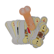 Mazzo carte francesi forma fallica beige con simboli classici