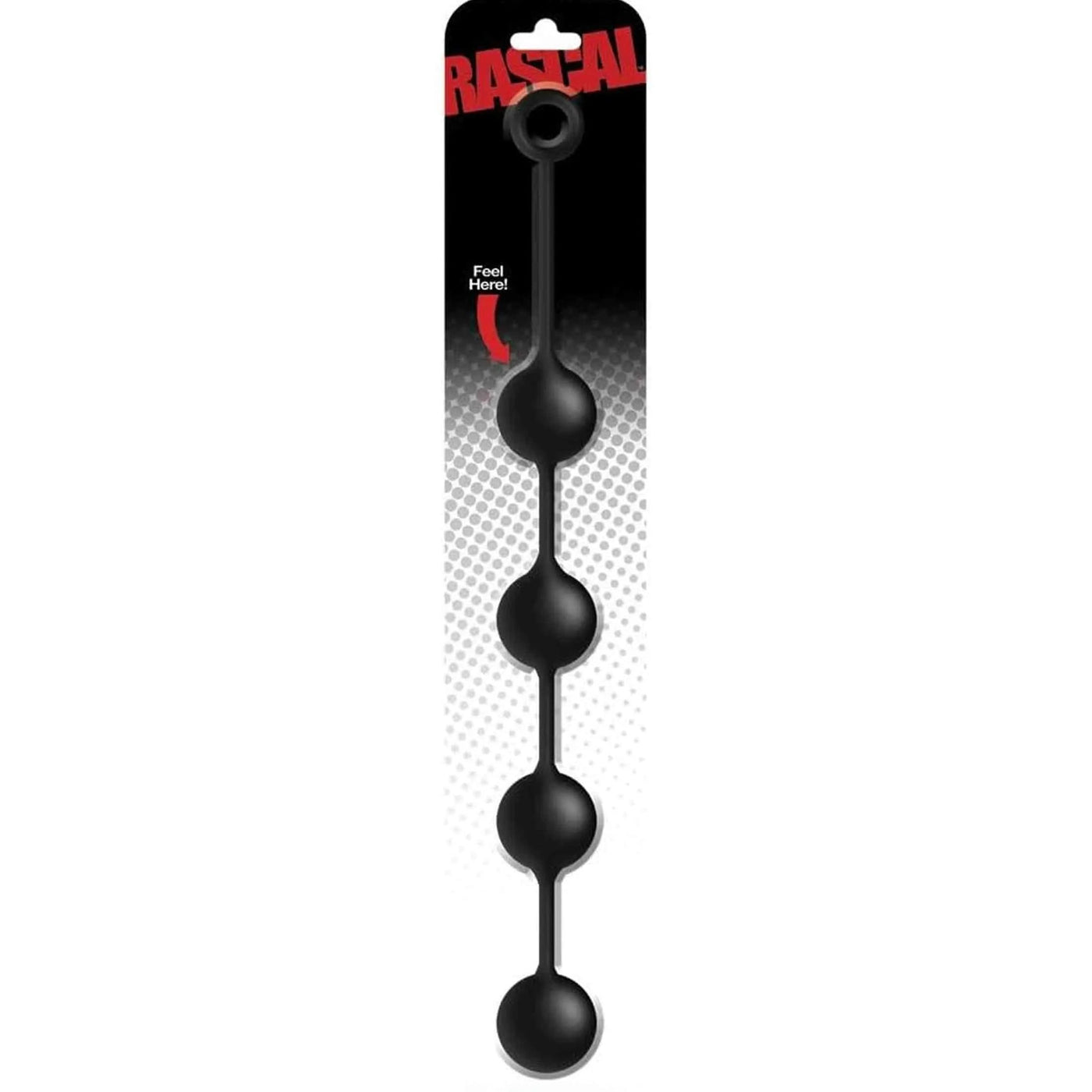 Gioco anale Catena nera 4 sfere silicone soft touch con packaging