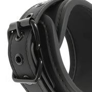 Cavigliere con doppia imbottitura e catena in acciaio nero coordinato