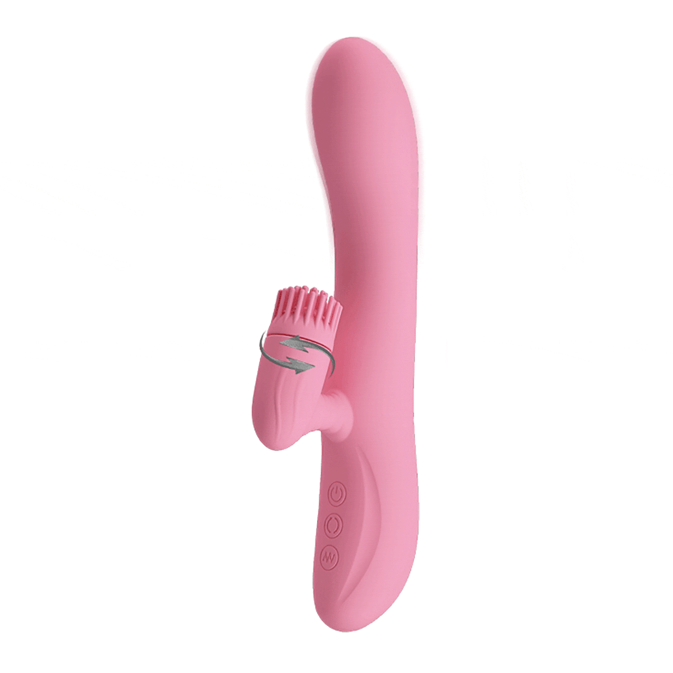 Chris Vibratore Rabbit con stimolatore clitorideo a rotazione - Silicone, Anallergico, Ricaricabile, 7 modalità di vibrazione